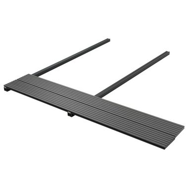 Teppichboden WPC Massive Terrassendielen mit Zubehör 16 m² 2,2 m Grau, vidaXL