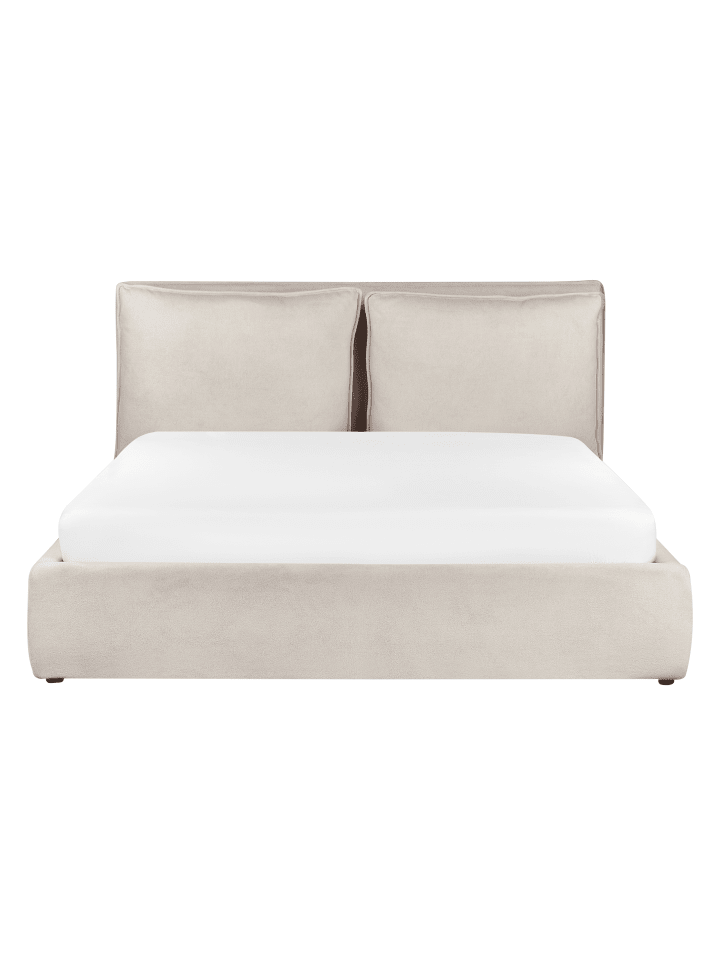 Beliani Doppelbett BAJONNA in Beige - (W) 184 x (H) 102 x (L) 235 cm günstig kaufen onesize