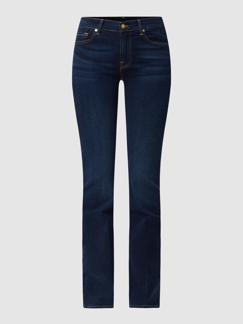 Bootcut Jeans mit Stretch-Anteil in marineblau