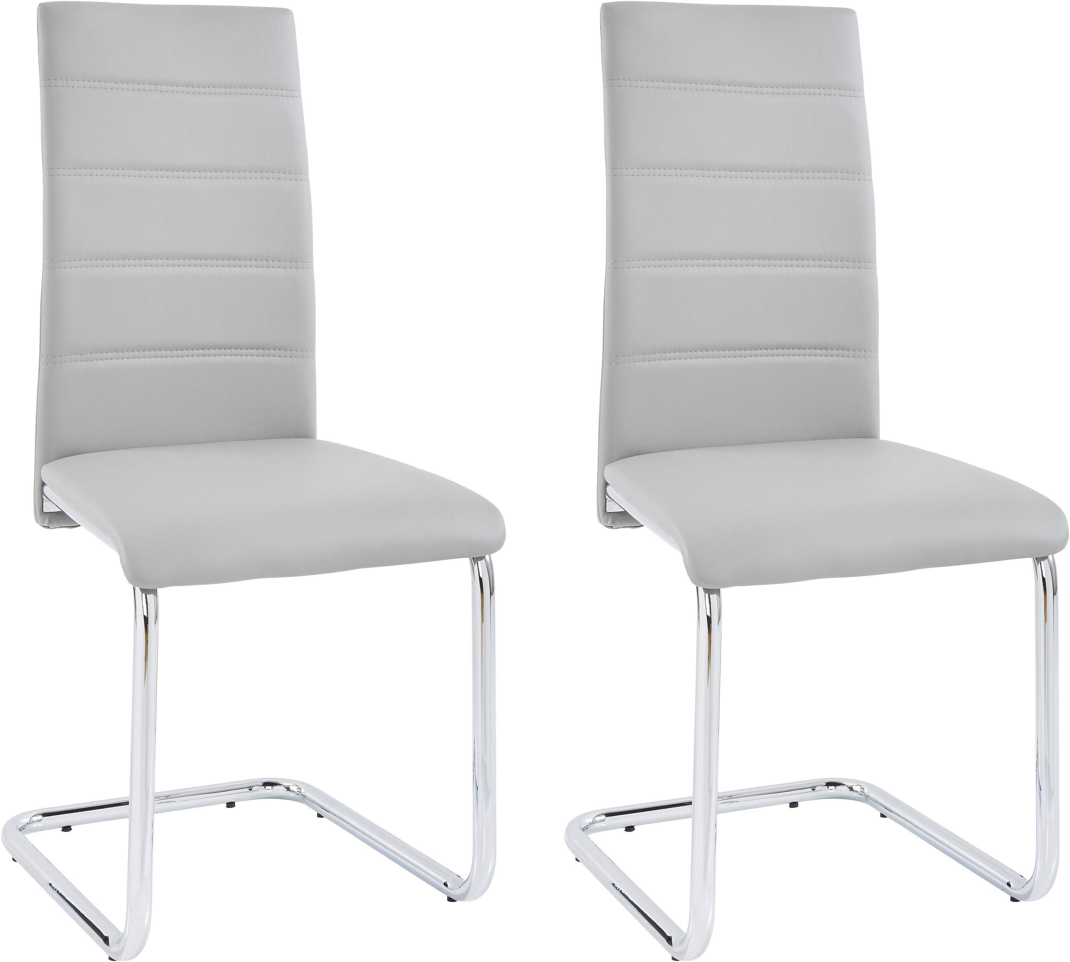 INOSIGN Freischwinger Adora (Set, 2 St), (2 oder 4 Stück) Bezug in Kunstleder, verchromtes Metallgestell