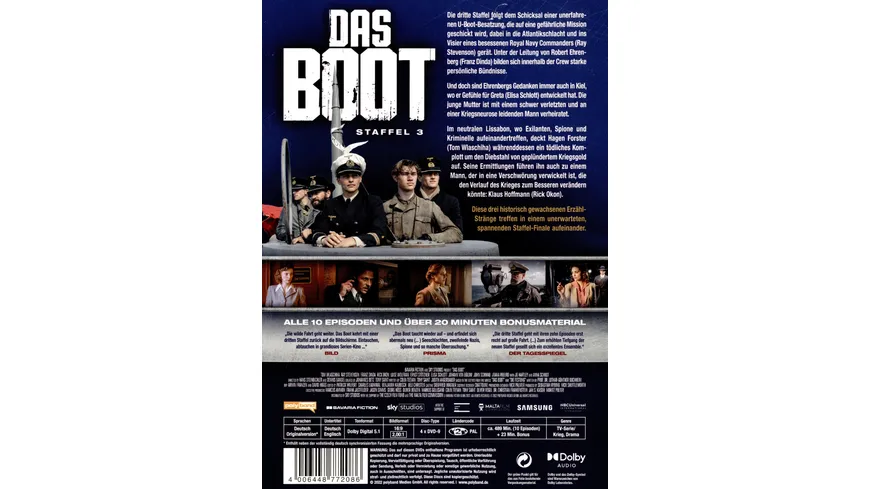 Das Boot - Staffel 3  [4 DVDs]