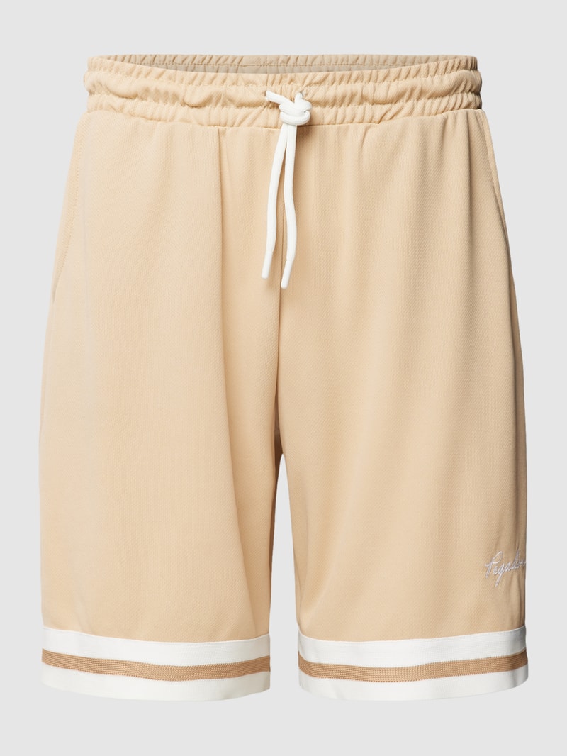 Sweatshorts mit Label-Stitching Modell 'Adastra' in haselnuss braun