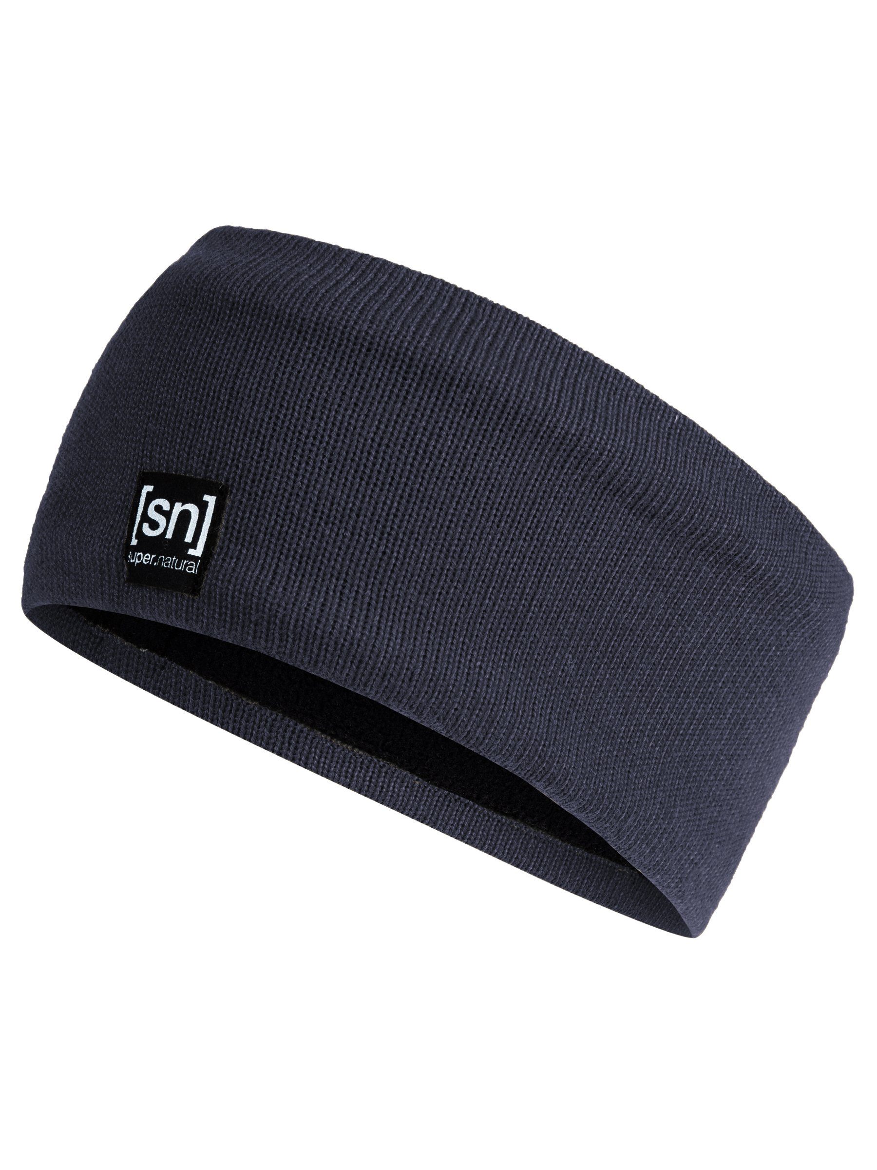 SUPER.NATURAL Stirnband Merino Stirnband RIFFLER HEADBAND pflegeleichter Merino-Materialmix