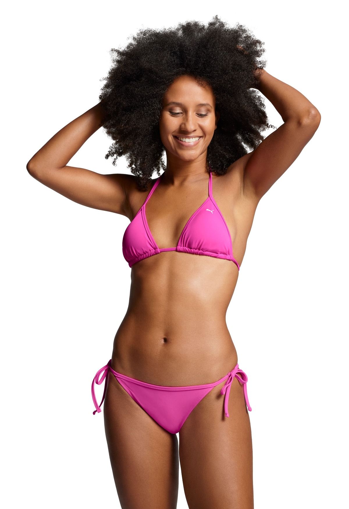 PUMA Neon Pink Damen Triangle Bikini-Oberteil