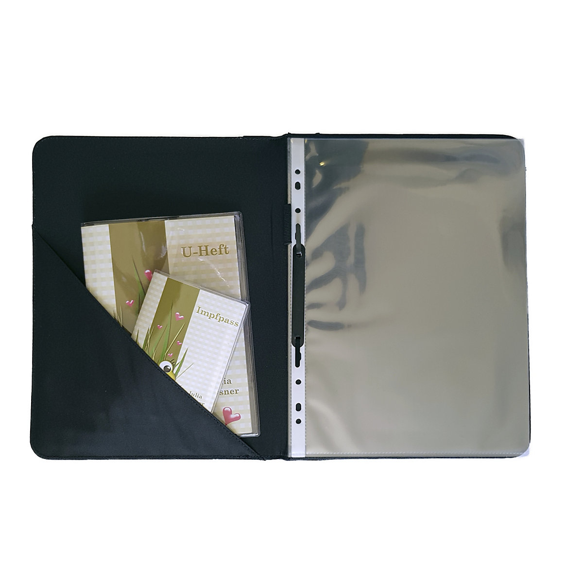 Zeugnismappe / Dokumentemappe mit Name personalisiert Zebra Lila