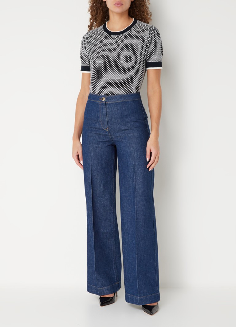 Jeans Jean LKBennett Ami a vita alta e gamba larga, lavaggio scuro