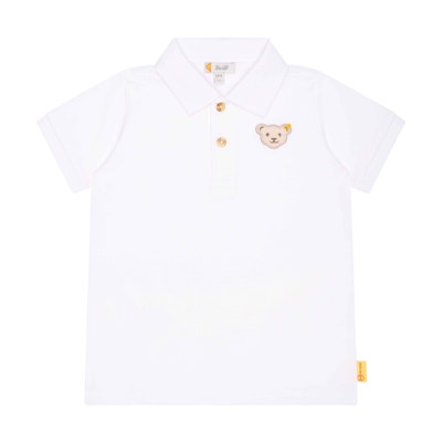 Poloshirt kurzarm, weiß für Jungs