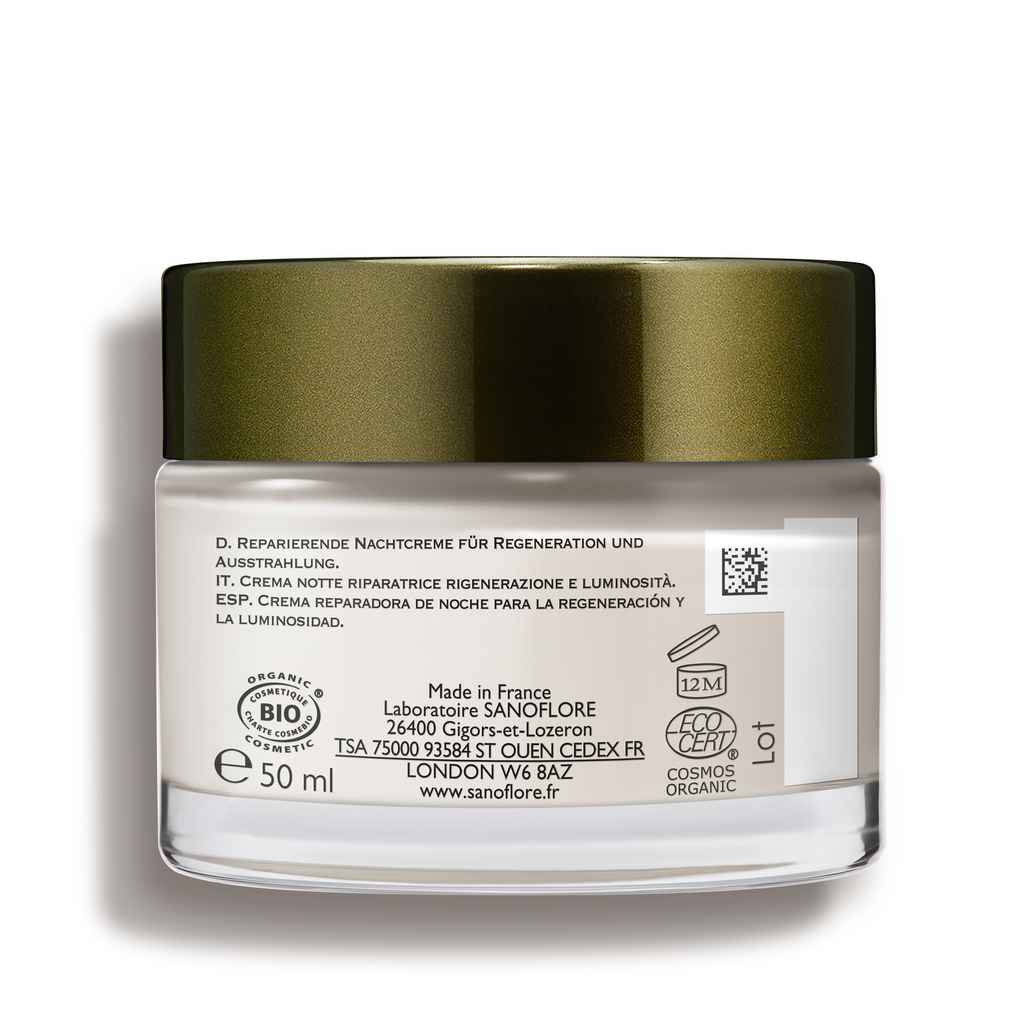 Sanoflore Crème des Reines Nuit Soin de Nuit Anti-âge régénérant 50 ml