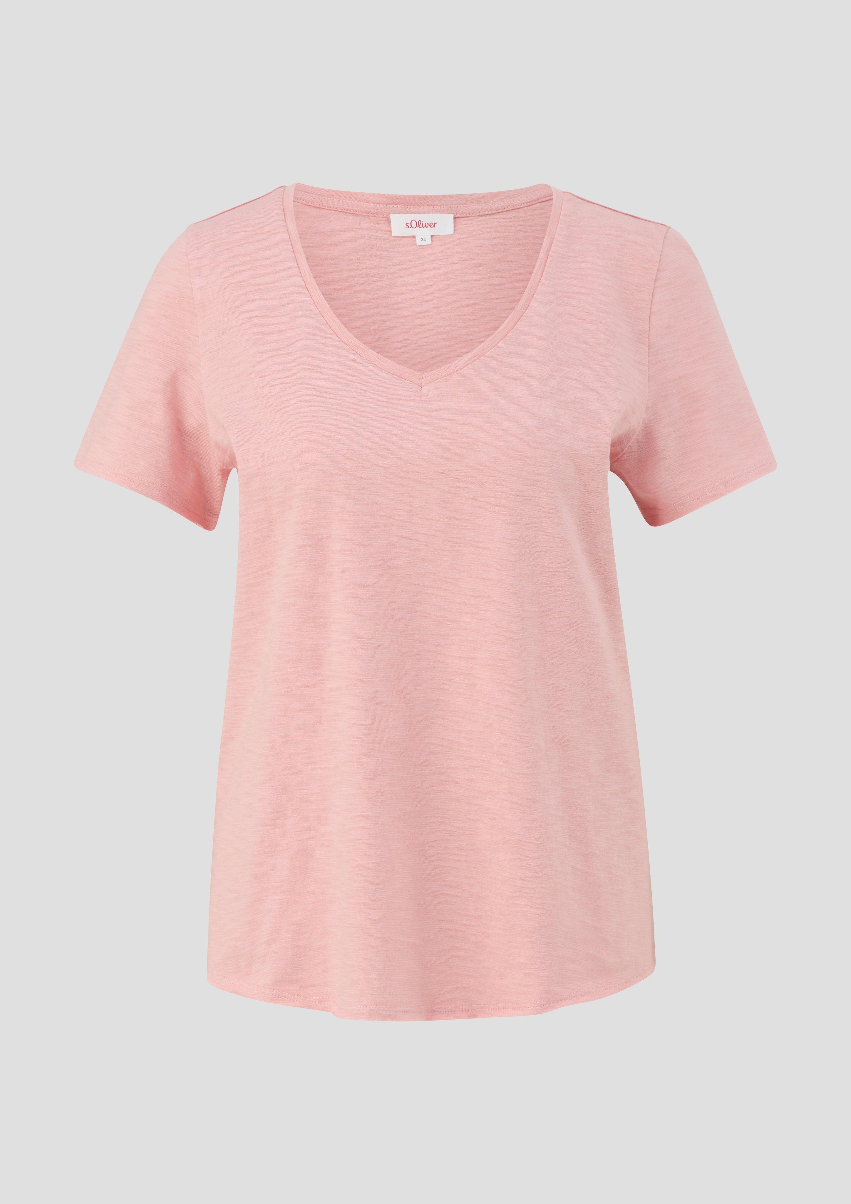 T-Shirt mit V-Ausschnitt  2144477-4258