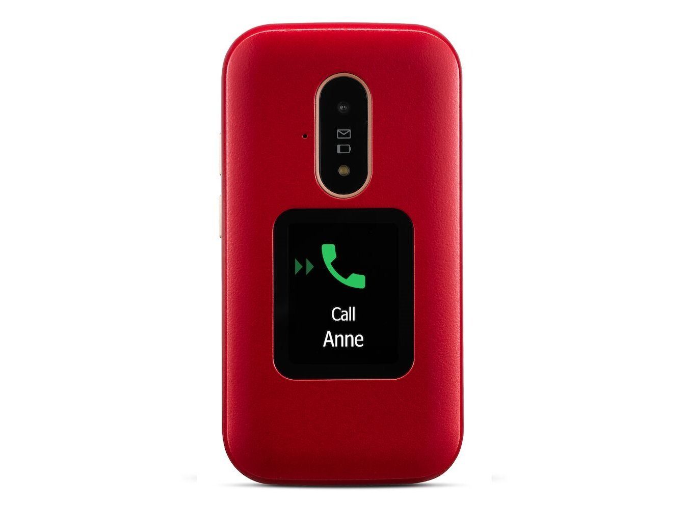 Doro 6880 rot Seniorenhandy (7,11 cm/2.8 Zoll, 128 GB Speicherplatz, 2 MP Kamera, Notruftaste auf der Rückseite, hörgerätekompatibel)