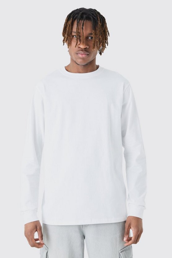 Tall langärmliges Rundhals T-Shirt