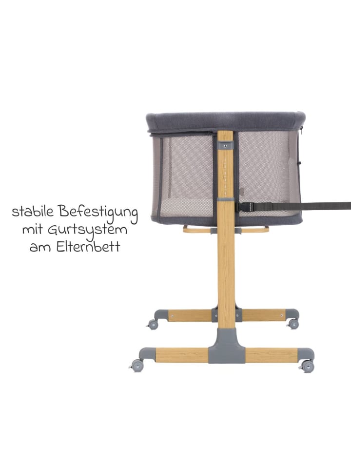 fillikid Beistellbett Crip 6-fach höhenverstellbar in grau günstig kaufen onesize