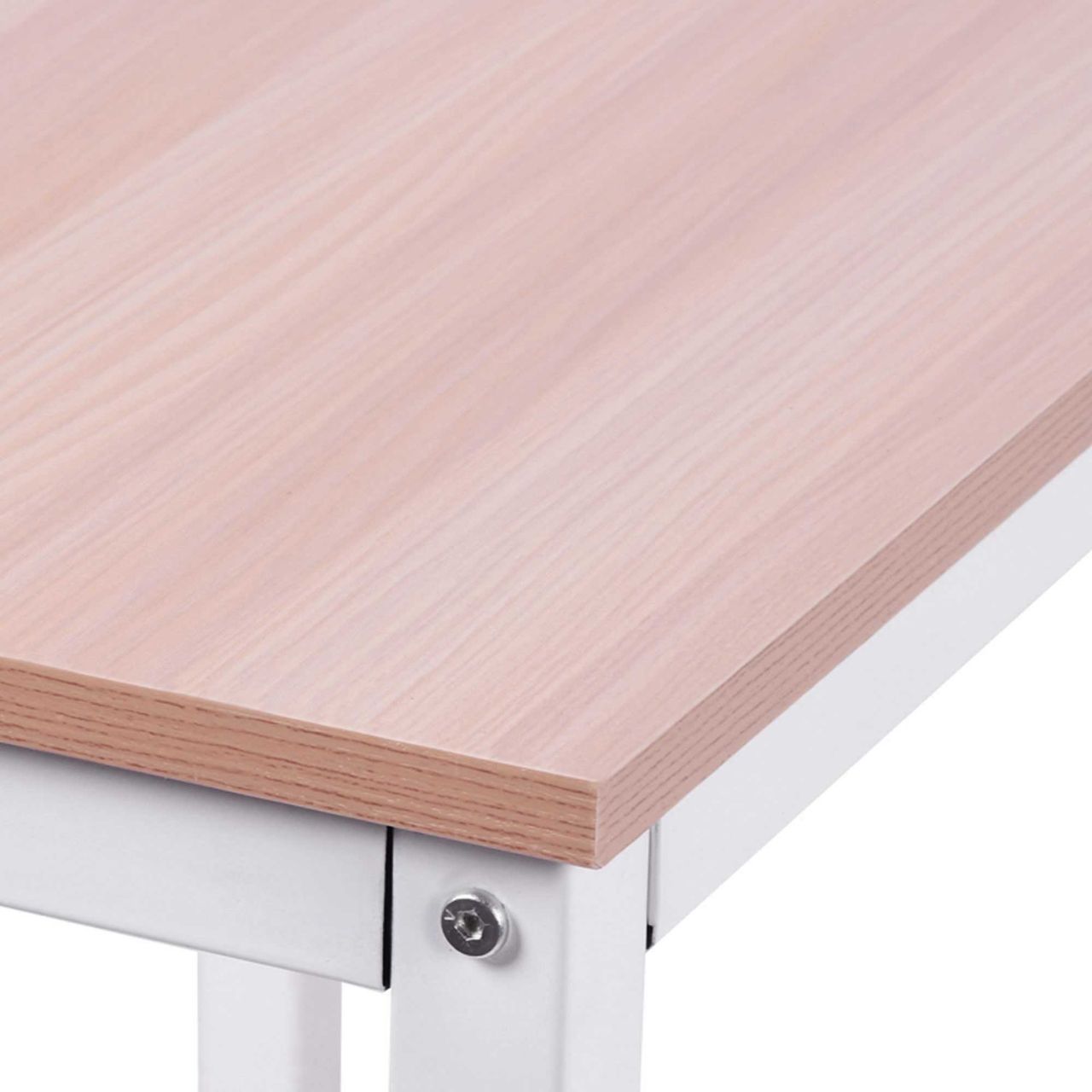 HOMCOM Computertisch L-Form Eckschreibtisch Winkelschreibtisch MDF Natur 150 x 150 x 76 cm