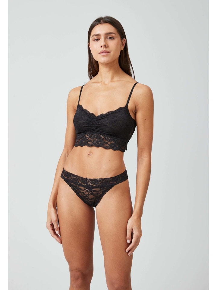 SNOCKS Tangas aus Spitze 3 Stück in Schwarz günstig kaufen