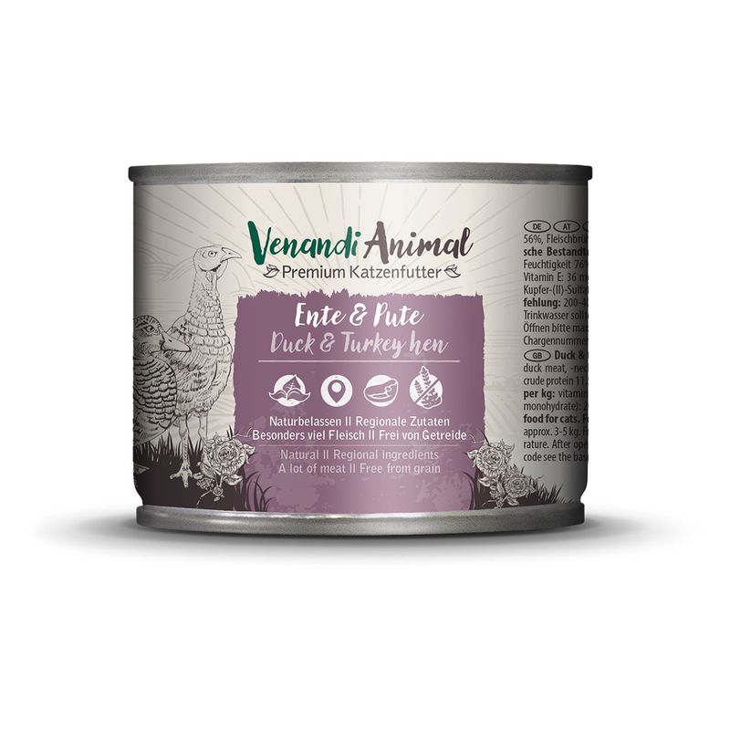 Sparpaket Venandi Animal Adult Cat 24 x 200 g