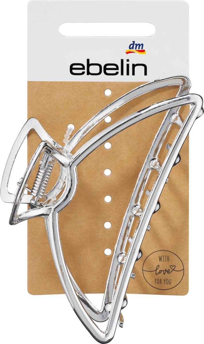 Haarklammer aus Metall Silber-Optik, 1 St