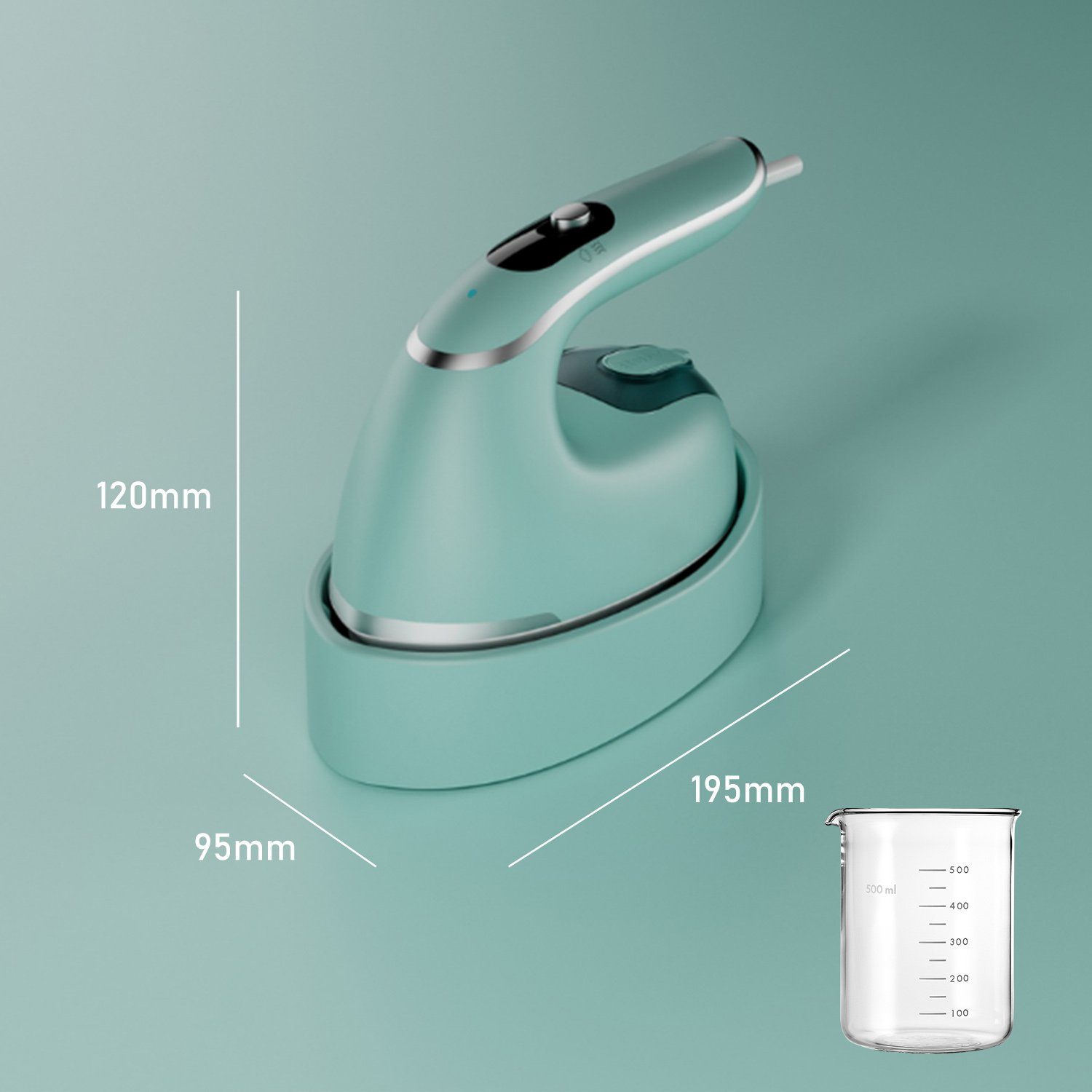 Kpaloft Dampfbürste 1000W, Sichtbarer Wassertank, Dampfglätter, 105ml Reisebügeleisen Haushalt