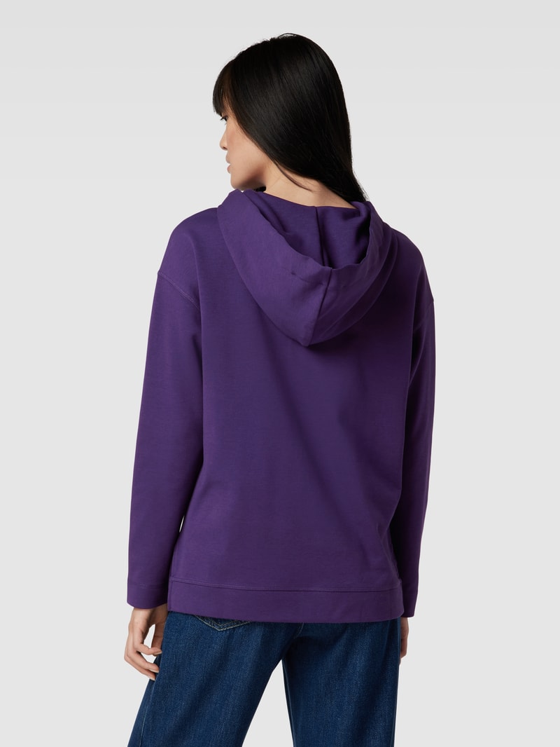 Hoodie mit Label-Details in lila