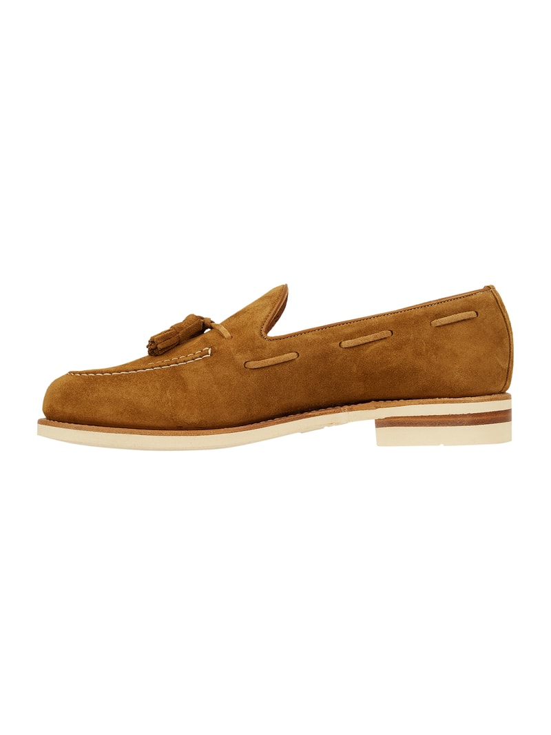 Loafers aus Leder in beige