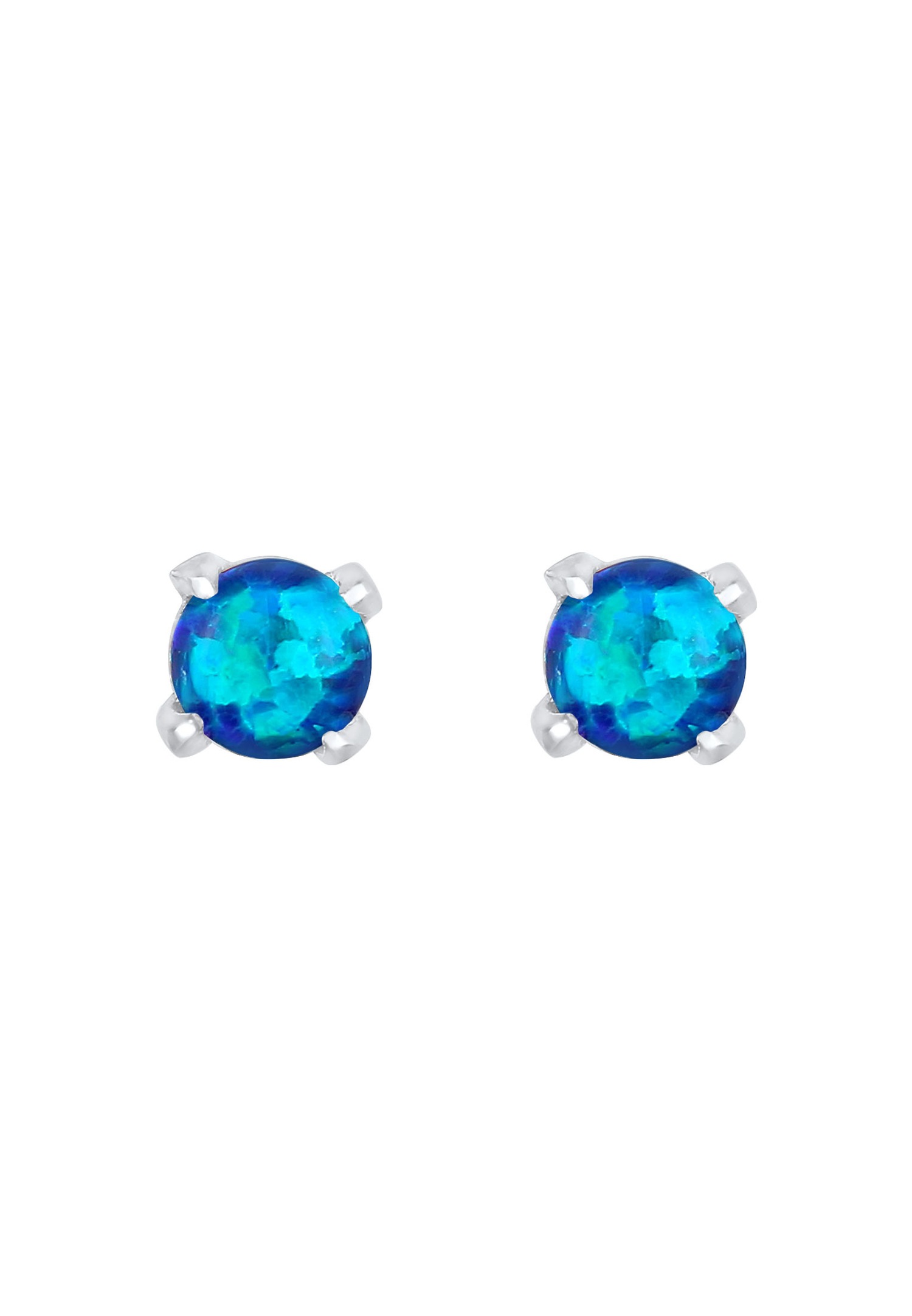 Elli Filigree Trend Ladies Earrings with Synthetic Opal in 925 Silver