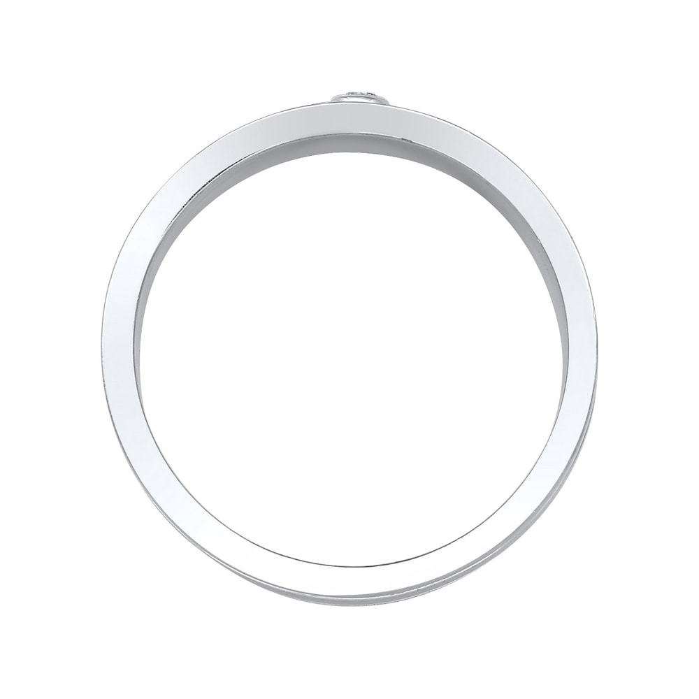 KUZZOI KUZZOI Bague Bracelet pour homme massif avec diamant (0.03 ct.) en argent sterlin Bague