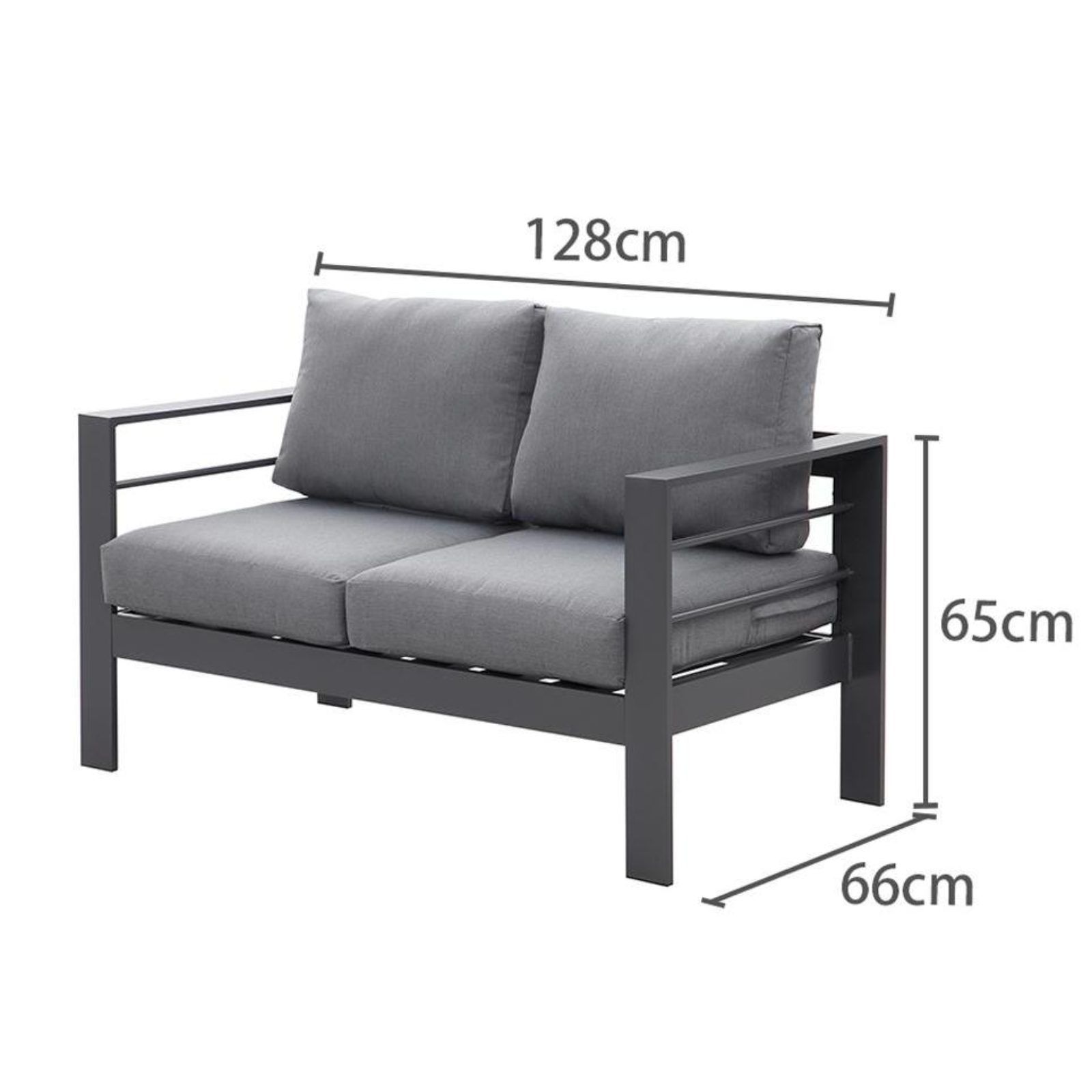 MeXo Loungeset Black Friday/Weihnachten SALE! Alu-Gartenmöbel Set für 4-7 Personen, (1-tlg), Minimalist Outdoor/indoor mit dicke Kissen & Polstern