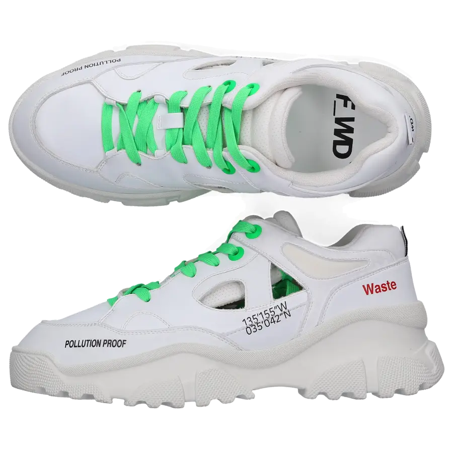 F_WD - Sneaker low FWS340 Eco Nappaleder Logo weiß - weiß