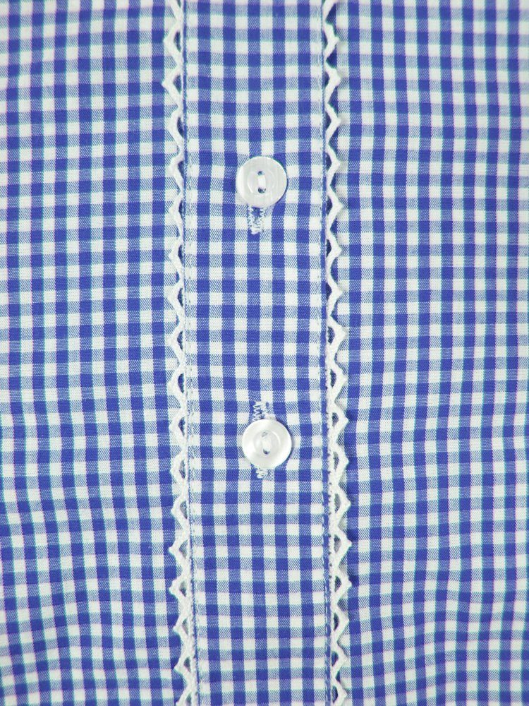 Isar-Trachten Trachtenbluse Kinder Trachtenbluse 'Lilly', Blau