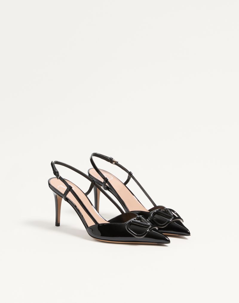VLogo Signature Patent Slingback Pump 80mm