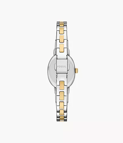 Fossil Outlet Uhr Penny 3-Zeiger-Werk Edelstahl Bicolor