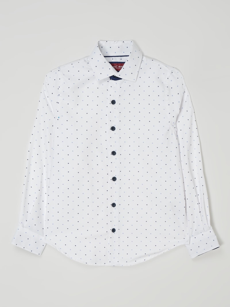 Slim Fit Hemd aus Baumwollmischung in weiß