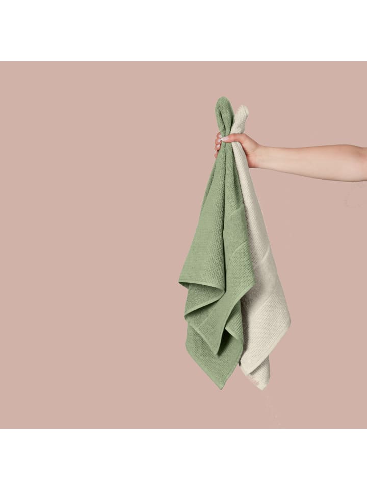 Schiesser 4er-Set: Handtücher Turin in Grau günstig kaufen 50 x 100 cm