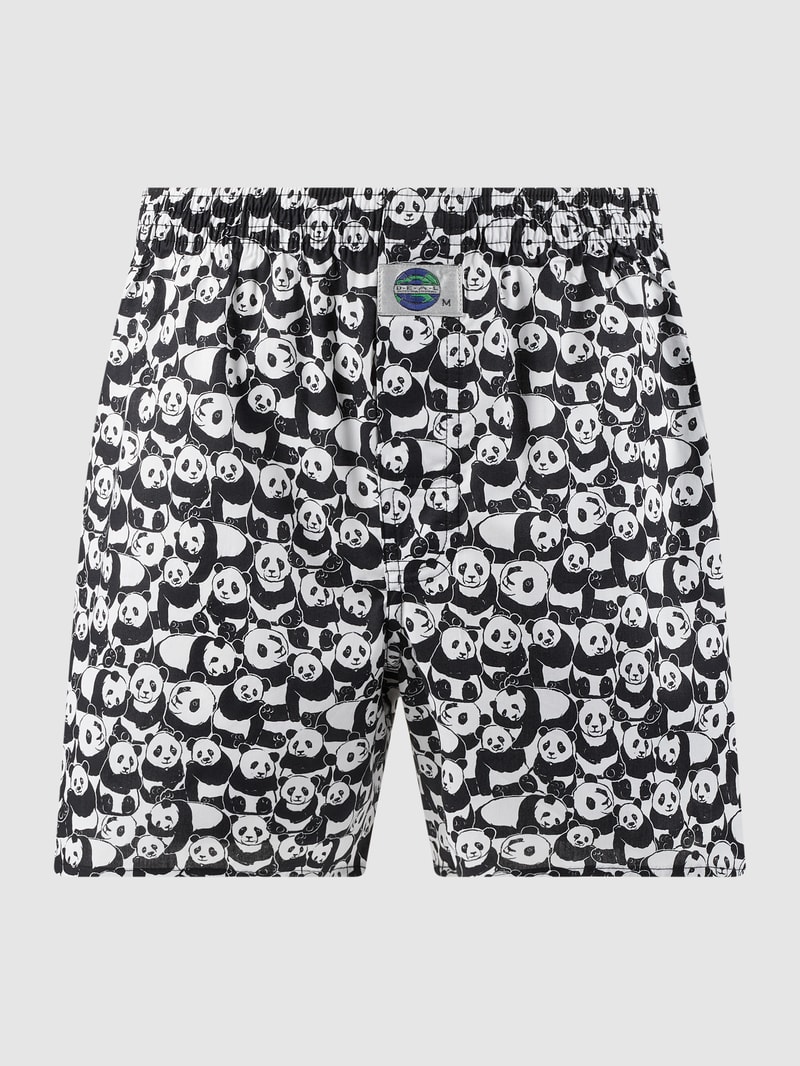 Boxershorts aus Baumwolle mit Allover-Muster in schwarz