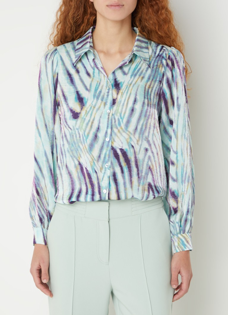 Aaiko  Pillar blouse met zebraprint en lurex