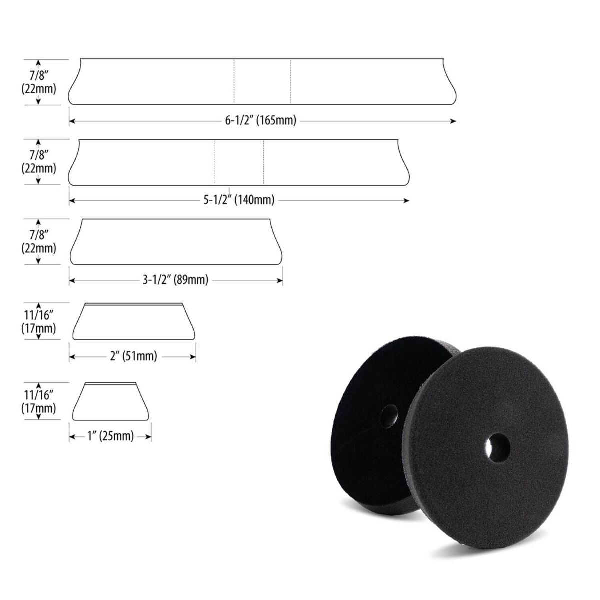 Lake Country SDO Cutting Pad blau 75mm