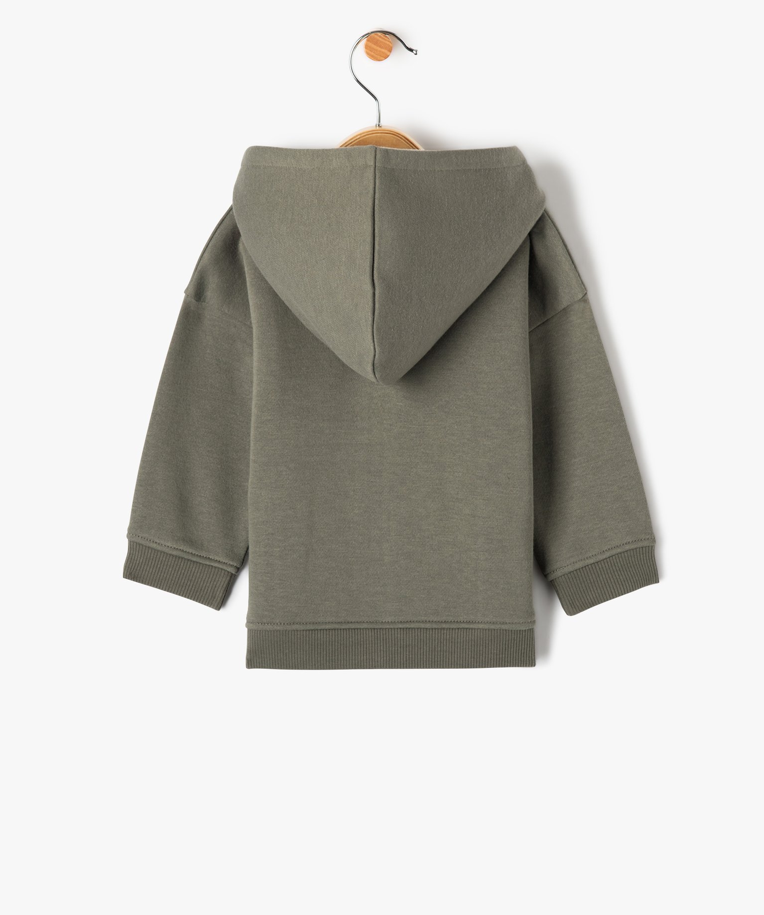 Sweat zippé molletonné à capuche bébé Garçon vert | GEMO