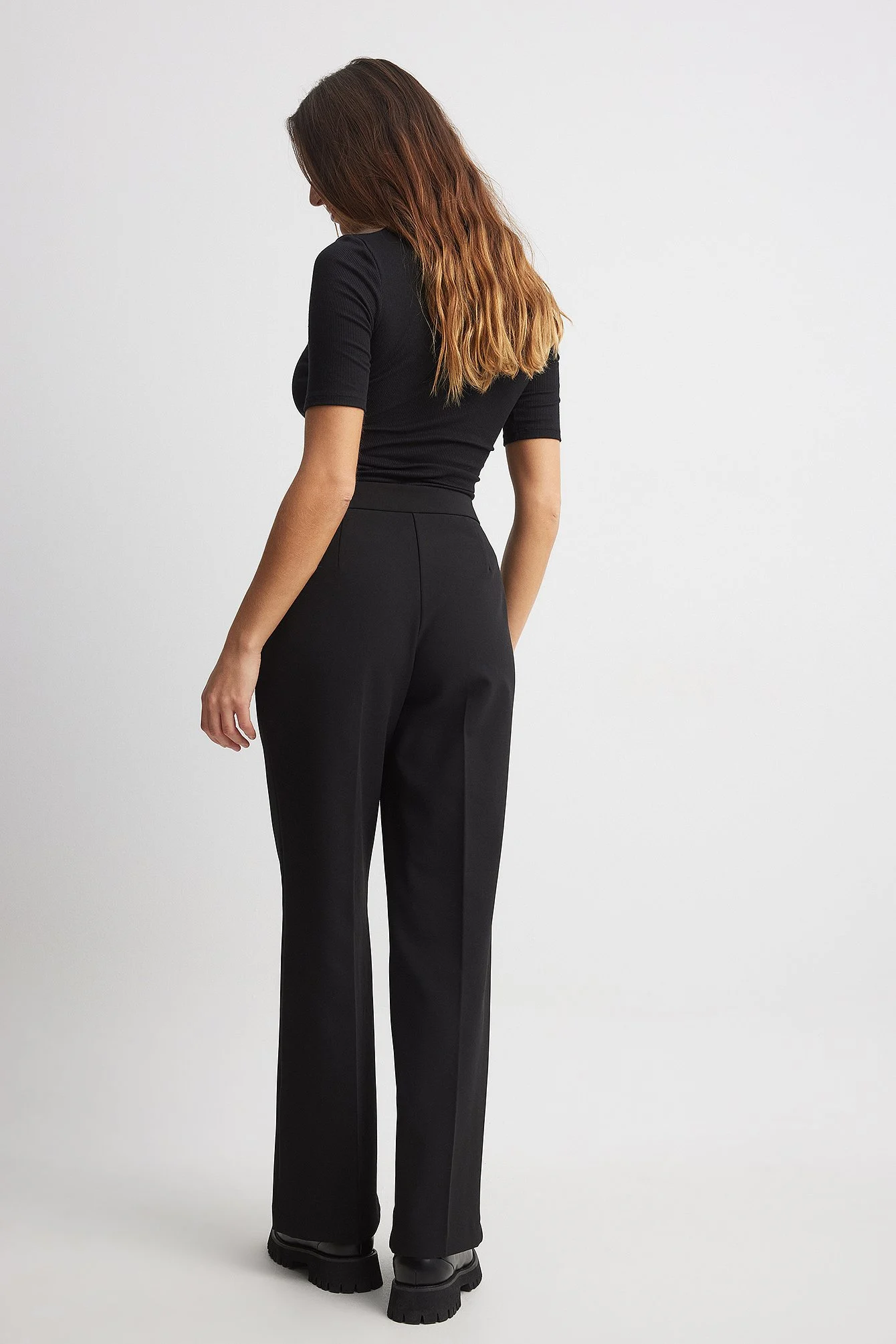 Gerade Jeans mit hoher Taille