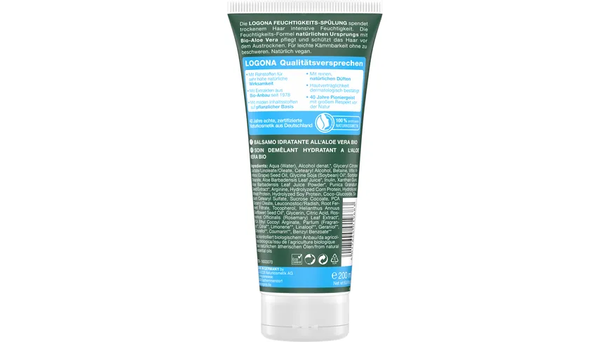 LOGONA Feuchtigkeits Spülung Bio-Aloe Vera 200 ml