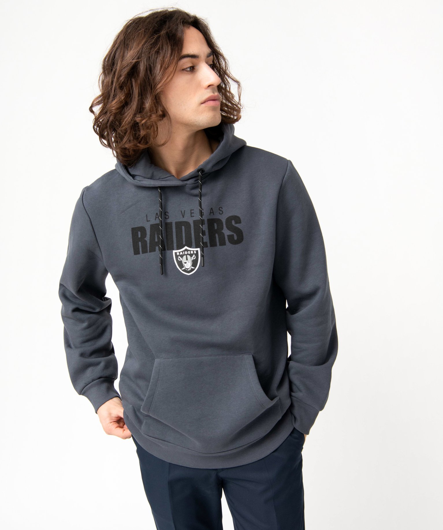 Sweat pour homme à capuche imprimé Raiders - NFL noir | GEMO
