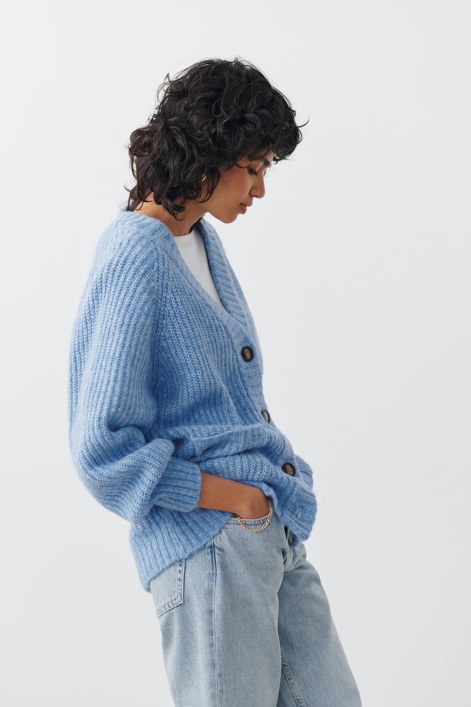 Oversized knit cardigan