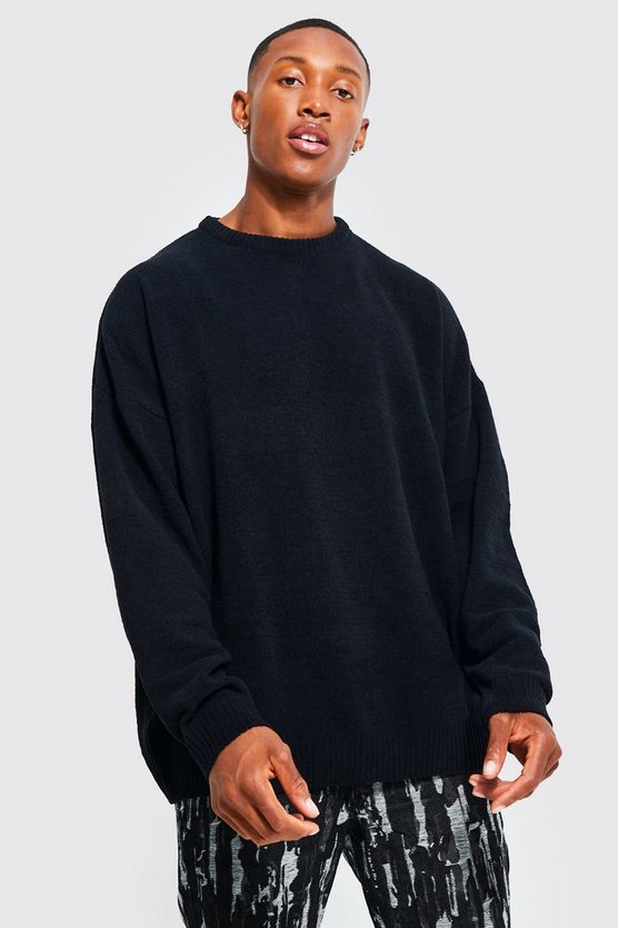 Oversize Rundhals-Pullover
