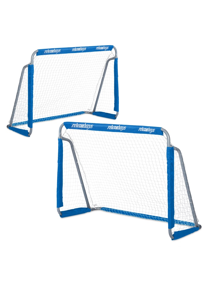relaxdays 2 x Fußballtor in Blau - (B)150 x (H)110 x (T)75 cm günstig kaufen onesize