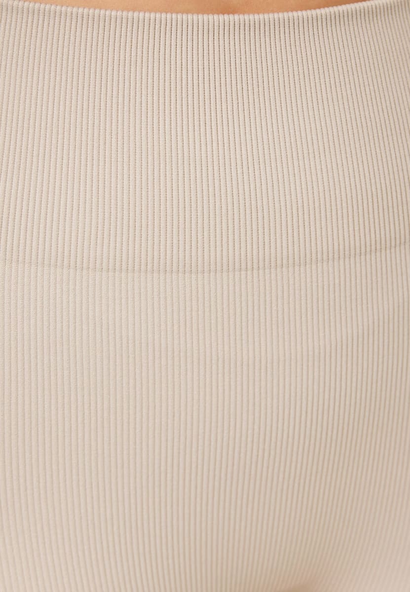 Leggings in Ripp-Optik beige, Gr. 40/42, 1 St
