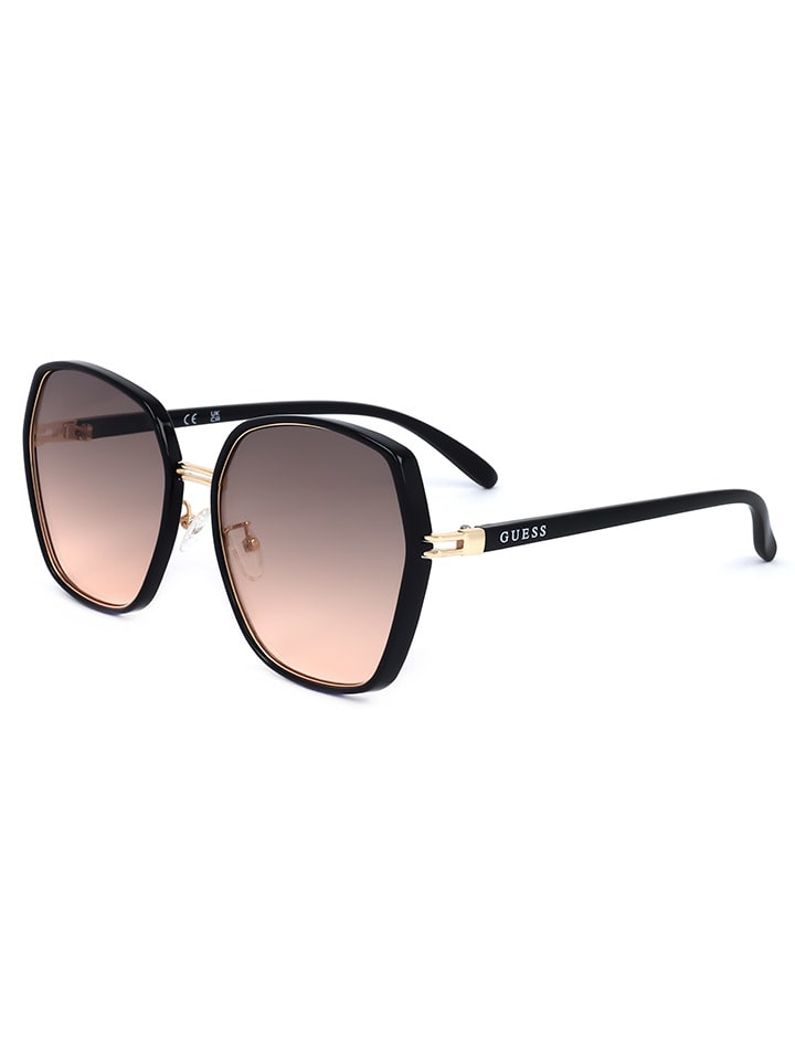 Guess Damen-Sonnenbrille in Schwarz/ Orange günstig kaufen 59