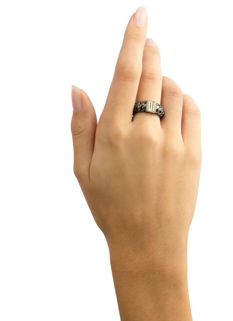 Buddha to Buddha  Ben Small ring van zilver met detail van 14 karaat goud