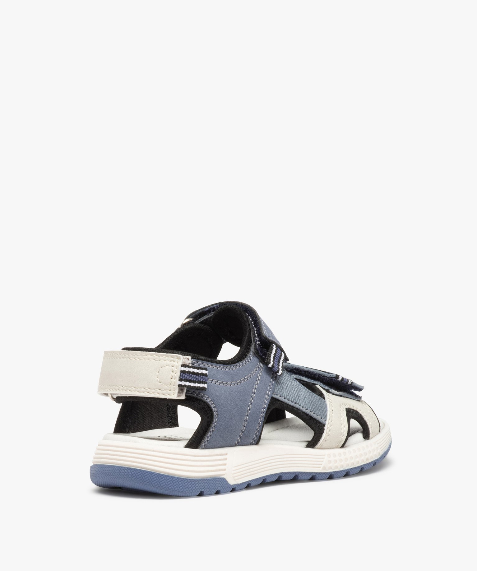 Sandales sport Garçon bicolores à brides scratch bleu | GEMO