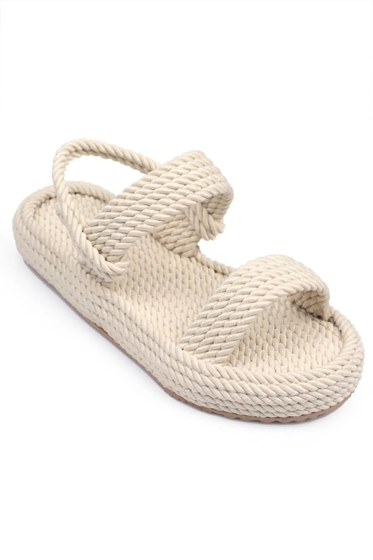 Capone Outfitters  Capone Damen-Sandalen mit dickem Seilband und dickem Absatz