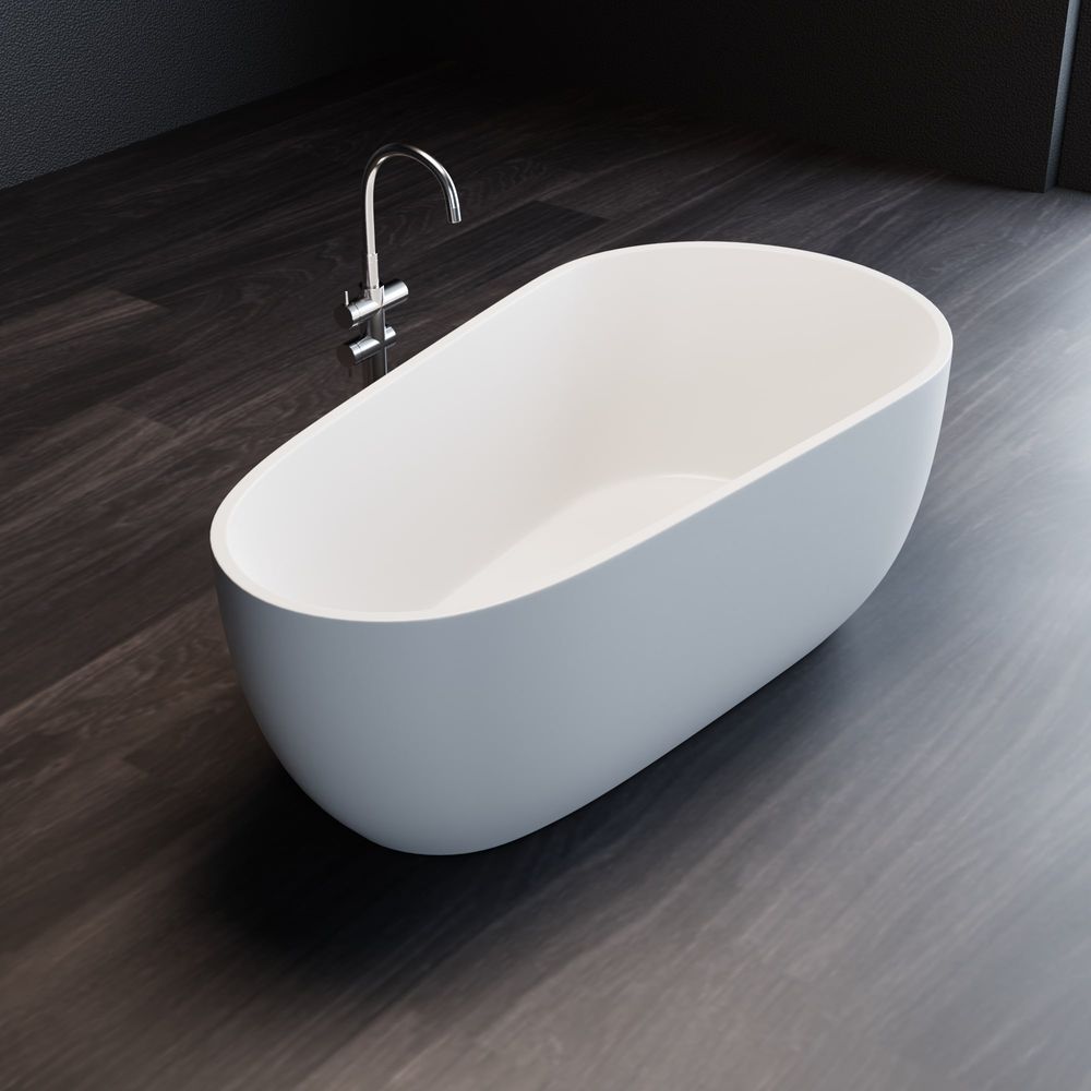 TroniTechnik Freistehende Badewanne Acrylbadewanne Standbadewanne Dia 170cm x 80cm x 58cm
