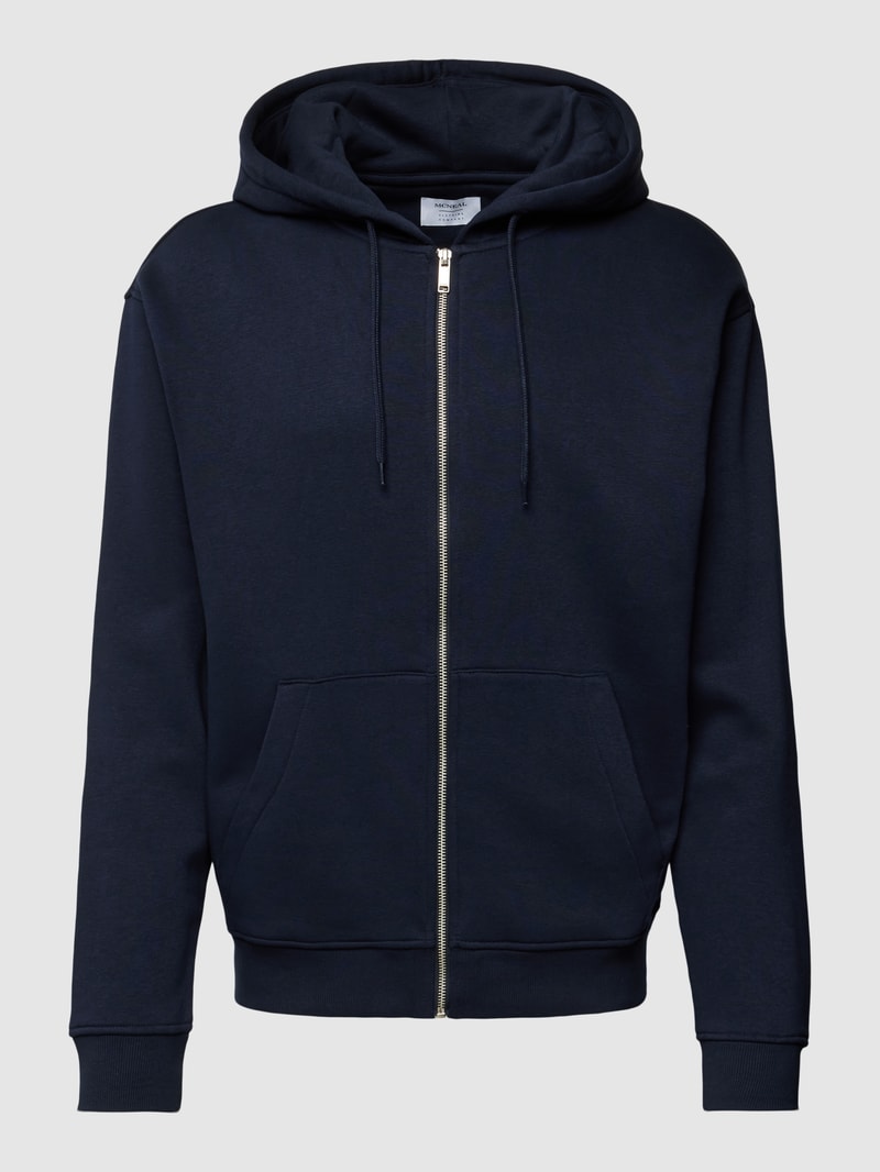 Sweatjacke mit Kapuze in dunkelblau
