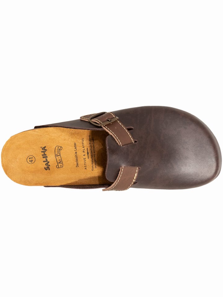 SALIHA Pantoletten Bioline-Pantolette in braun günstig kaufen